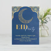 Party Einladung für Marine und Gold Eid (Stehend Vorderseite)