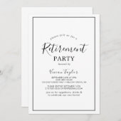 Party Einladung für Minimalistische Altersversorgu (Vorne/Hinten)