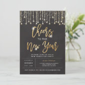 Party Einladung für neue Jahre (Stehend Vorderseite)