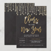 Party Einladung für neue Jahre (Vorne/Hinten)