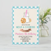Party Einladung für Niedliche Milch und Kekse (Stehend Vorderseite)