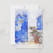 Party Einladung für niedliche Wasserfarben (Rückseite)