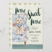 Party Einladung für niedliche Welpenzucht (Vorne/Hinten)