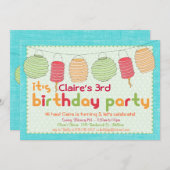 Party Einladung für Papierführungen (Vorne/Hinten)