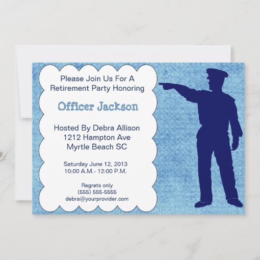 Party Einladung für Polizeibeamte (Vorderseite)