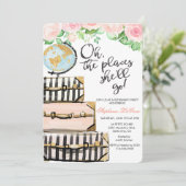 Party Einladung für Reisende (Stehend Vorderseite)