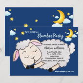Party Einladung für Schlafschlämme (Vorne/Hinten)
