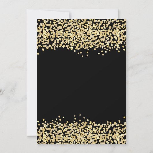 Party Einladung für Schwarz- und Goldene Rente (Rückseite)