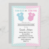 Party Einladung für Team Blue Team Pink Gender Rev (Vorne/Hinten)