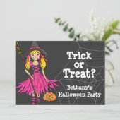 Party Einladung für Trick- oder Frisiermädchen (Stehend Vorderseite)