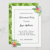 Party Einladung für tropische Flora und Fauna (Vorne/Hinten)