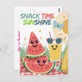 Party Einladung für tropische Leckereien - Sweet S Postkarte (Vorne/Hinten)