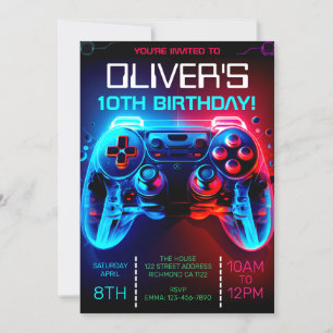 Party Einladung für Videospiele