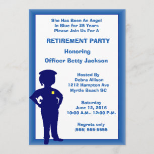 Party Einladung für weibliche Polizeibeamte