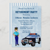 Party Einladung für weibliche Polizeibeamte (Vorne/Hinten)