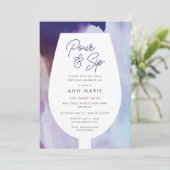 Party Einladung für Wein und Malereien (Stehend Vorderseite)