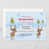 Party Einladung für Winterwild (Vorne/Hinten)