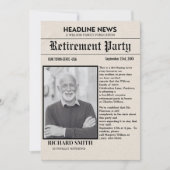 Party Einladung für Zeitungsruhestand (Vorderseite)