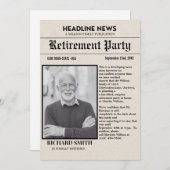 Party Einladung für Zeitungsruhestand (Vorne/Hinten)