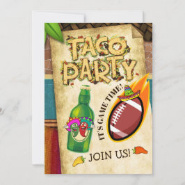 Party Einladung Fußball Taco