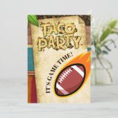 Party Einladung Fußball Taco (Stehend Vorderseite)
