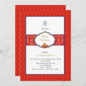 Party Einladung Ganesh und DIya Diwali (Vorne/Hinten)