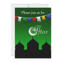 Party Einladung Garland und Moschee Iftar
