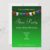 Party Einladung Garland und Moschee Iftar (Rückseite)