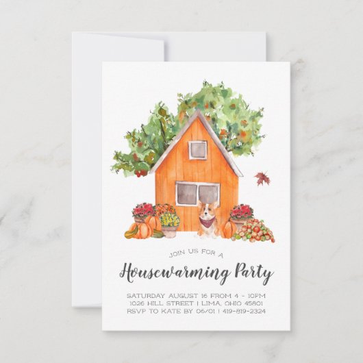 Party Einladung | Gemütlicher Herbst (Vorderseite)