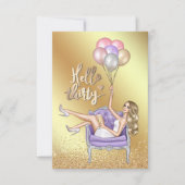 Party Einladung Girly 30. Geburtstag (Vorderseite)