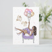 Party Einladung Girly 30. Geburtstag (Stehend Vorderseite)