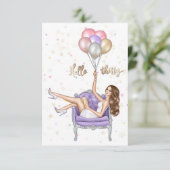 Party Einladung Girly 30. Geburtstag (Stehend Vorderseite)