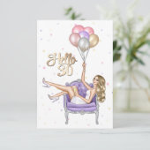 Party Einladung Girly 30. Geburtstag (Stehend Vorderseite)