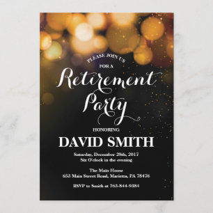 Party Einladung Gold Glitzer