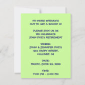 PARTY EINLADUNG GOLFER EZ2 CUSTOMIE (Rückseite)