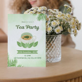 Party Einladung Green Simple Watercolor Tee