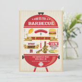 Party Einladung GRILLEN (Stehend Vorderseite)