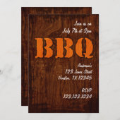 Party Einladung GRILLEN (Vorne/Hinten)