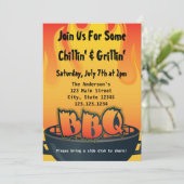 Party Einladung GRILLEN (Stehend Vorderseite)