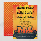 Party Einladung GRILLEN (Vorne/Hinten)