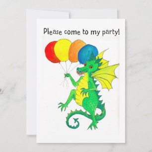 Party Einladung "Grüner Drache"
