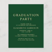 Party Einladung "Grüner Uni-Abschluss" (Rückseite)