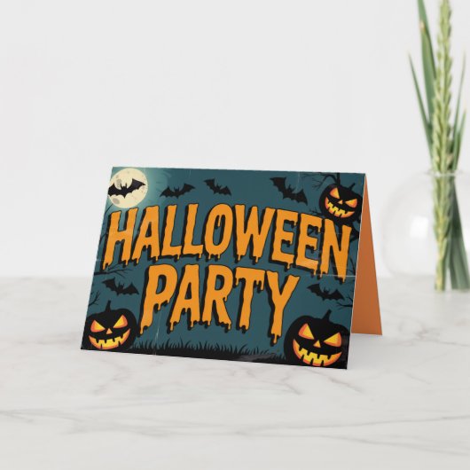 Party Einladung Halloween (Vorderseite)