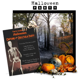 Party Einladung Halloween Costume und Cocktails