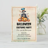 Party Einladung Halloween Skeleton (Stehend Vorderseite)