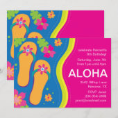 Party Einladung Hawaiian Luau (Vorne/Hinten)