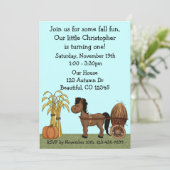 Party Einladung Herbst 1. Geburtstag (Stehend Vorderseite)