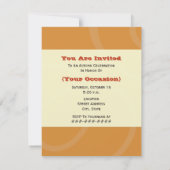 Party Einladung Herbst - orangefarbene Sonnenblume (Rückseite)