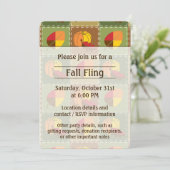 Party Einladung Herbst-Quilt (Stehend Vorderseite)