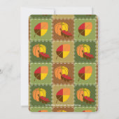 Party Einladung Herbst-Quilt (Rückseite)